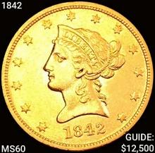 1842 $10 Gold Eagle UNCIRCULATED
