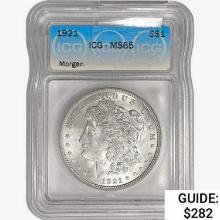 1921 Morgan Silver Dollar ICG MS65