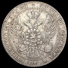 1836 Poland Silve1 1/2 Rubles LIGHTLY CIRCULATED
