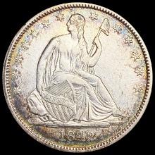 1842 Med Date Seated Liberty Half Dollar CLOSELY U