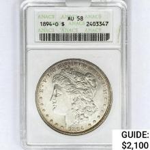 1894-O Morgan Silver Dollar ANACS AU58