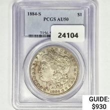 1884-S Morgan Silver Dollar PCGS AU50