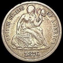 1876 Seated Liberty Dime LIGHTLY CIRCULATED