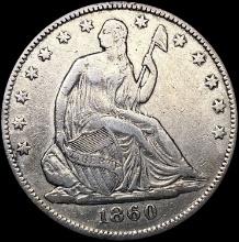 1860-O Seated Liberty Half Dollar LIGHTLY CIRCULAT