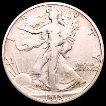 1917-S Walking Liberty Half Dollar LIGHTLY CIRCULA