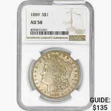 1889 Morgan Silver Dollar NGC AU58