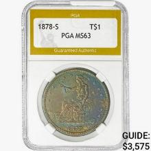 1878-S Silver Trade Dollar PGA MS63