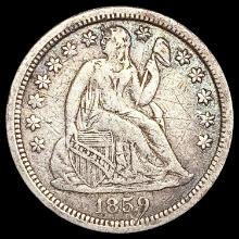 1859-O 13 Stars Seated Liberty Dime NICELY CIRCULA