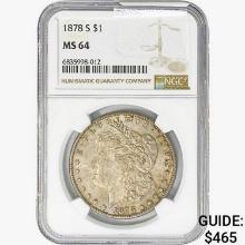 1878-S Morgan Silver Dollar NGC MS64