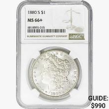 1880-S Morgan Silver Dollar NGC MS66+