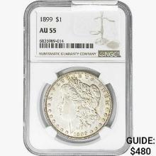 1899 Morgan Silver Dollar NGC AU55