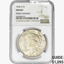 1926-S Silver Peace Dollar NGC MS64+ Bellas COLL.