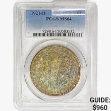 1921-D Morgan Silver Dollar PCGS MS64