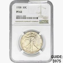 1938 Walking Liberty Half Dollar NGC PF62