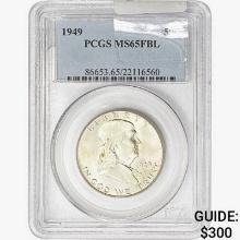 1949 Franklin Half Dollar PCGS MS65 FBL