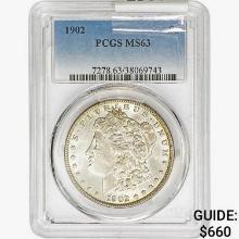 1902 Morgan Silver Dollar PCGS MS63