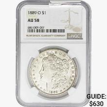 1889-O Morgan Silver Dollar NGC AU58