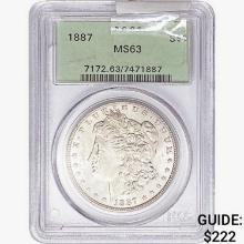 1887 Morgan Silver Dollar PCGS MS63