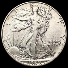 1939-D Walking Liberty Half Dollar CLOSELY UNCIRCU