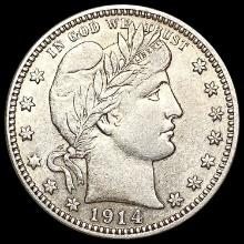 1914-D Barber Quarter CLOSELY UNCIRCULATED