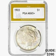 1922 Silver Peace Dollar PGA MS65+