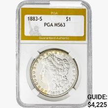 1883-S Morgan Silver Dollar PGA MS63