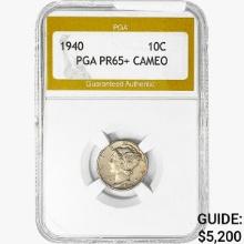 1940 Mercury Silver Dime PGA PR65+ CAMEO