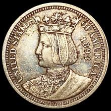 1893 Isabella Silver Quarter CLOSELY UNCIRCULATED