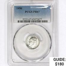 1950 Roosevelt Dime PCGS PR67