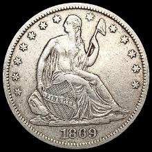 1869-S Seated Liberty Half Dollar CLOSELY UNCIRCUL