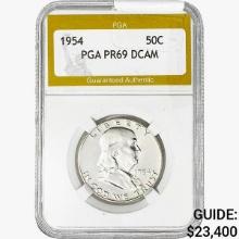 1954 Franklin Half Dollar PGA PR69 DCAM