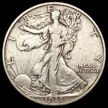 1918 Walking Liberty Half Dollar LIGHTLY CIRCULATE