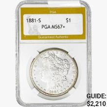 1881-S Morgan Silver Dollar PGA MS67+