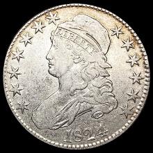 1824 Capped Bust Half Dollar CLOSELY UNCIRCULATED