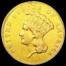 1857 $3 Gold Piece NEARLY UNCIRCULATED