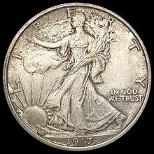 1917 Walking Liberty Half Dollar CLOSELY UNCIRCULA