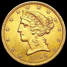 1899 $5 Gold Half Eagle UNCIRCULATED