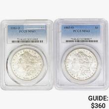 1883-O [2] Morgan Silver Dollar PCGS MS63