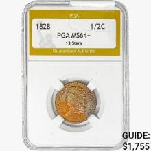 1828 Classic Head Half Cent PGA MS64+ 13 Stars