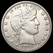 1913-D Barber Quarter CLOSELY UNCIRCULATED