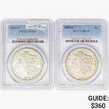 1883-O [2] Morgan Silver Dollar PCGS MS63