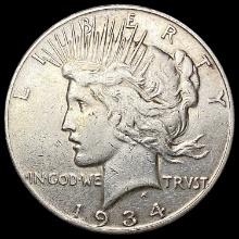 1934-S Silver Peace Dollar CLOSELY UNCIRCULATED