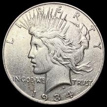 1934 Silver Peace Dollar CLOSELY UNCIRCULATED