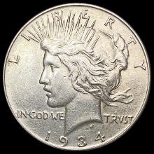 1934 Silver Peace Dollar CLOSELY UNCIRCULATED