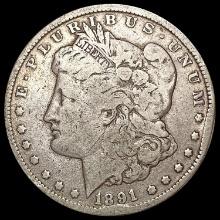 1891-CC Morgan Silver Dollar LIGHTLY CIRCULATED