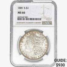 1881-S Morgan Silver Dollar NGC MS66