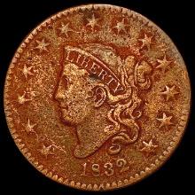 1832 Coronet Head Large Cent LIGHTLY CIRCULATED