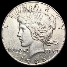 1935 Silver Peace Dollar CLOSELY UNCIRCULATED