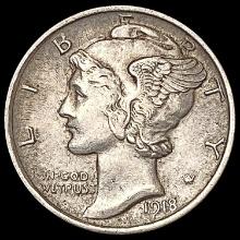 1918-D Mercury Dime CLOSELY UNCIRCULATED