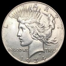 1934 Silver Peace Dollar CLOSELY UNCIRCULATED